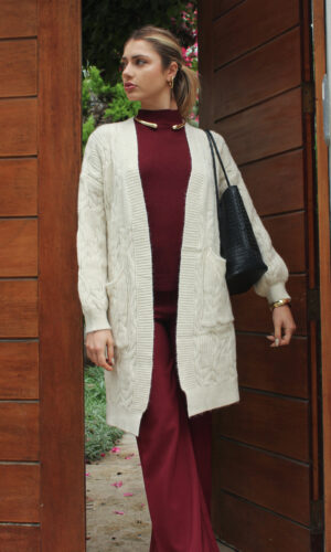Cardigan con textura