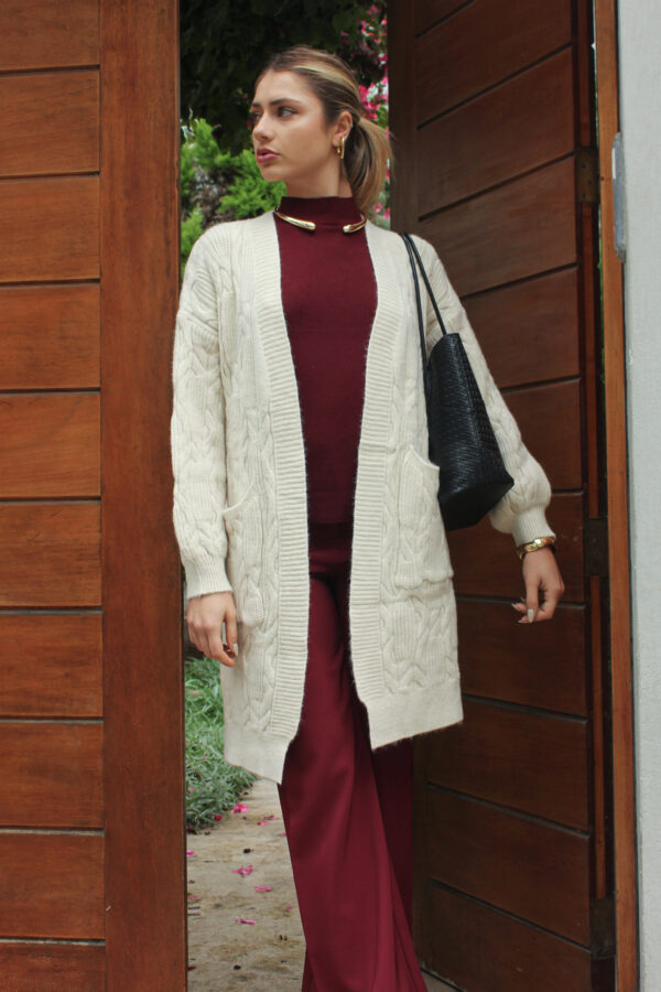 Cardigan con textura
